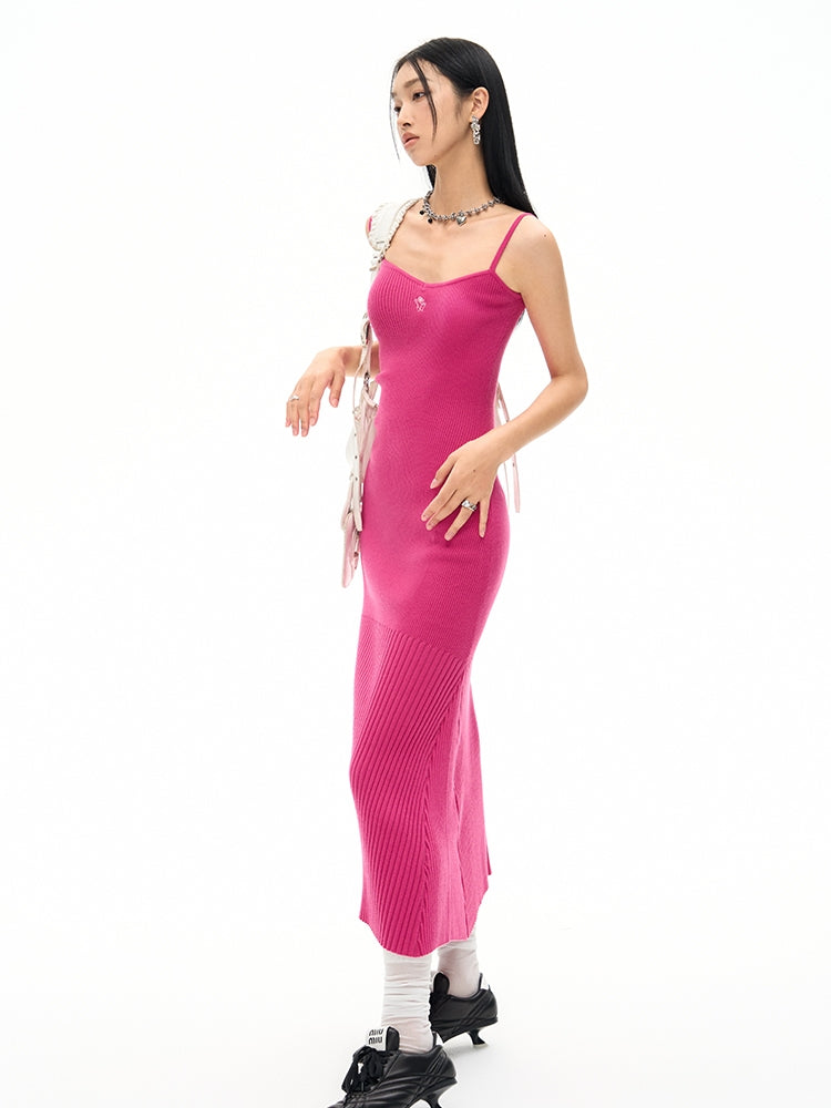 Summer-Knit Mermaid Tight Vivid Cardigan&One-Piece