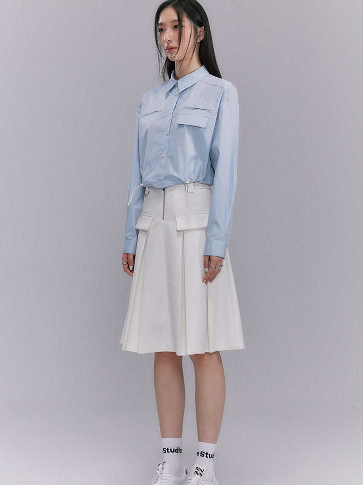 Natural Zip-Pocket Simple Cichi Shirt
