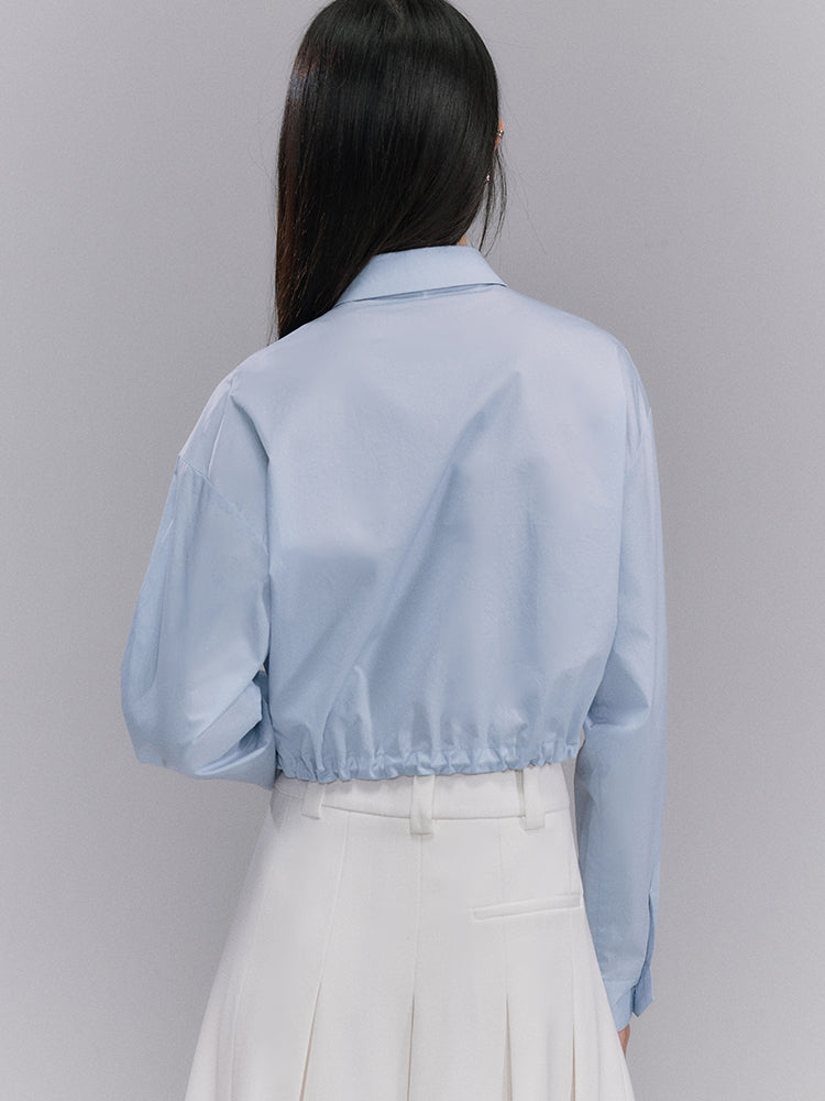 Natural Zip-Pocket Simple Cichi Shirt
