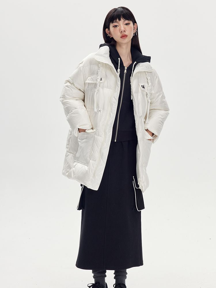 Sweat Casual Hoodie Parka&Long-Skirt