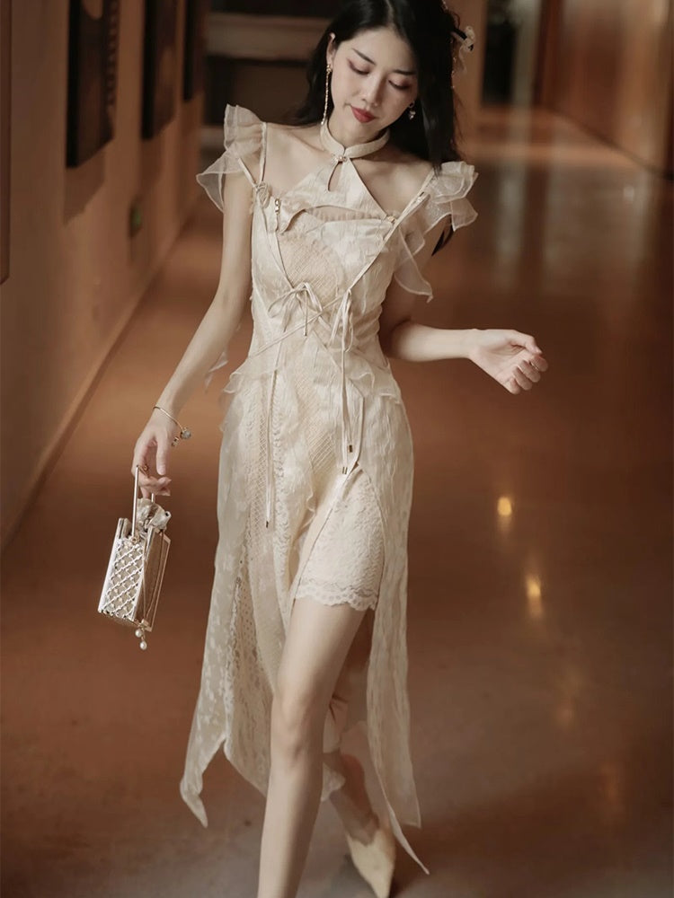 Lace Stitch Fairy Dress & Sunscreen Top