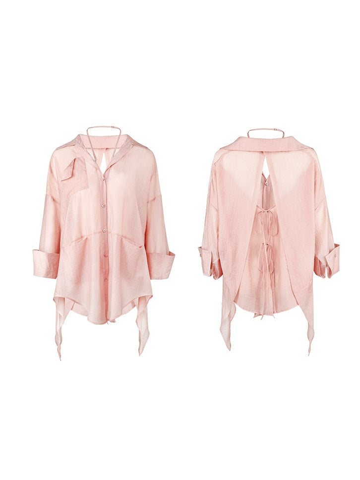 Loose Back Open Shirt
