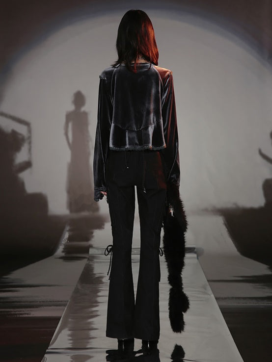 Work Pocket Retro Micro-flared Jeans