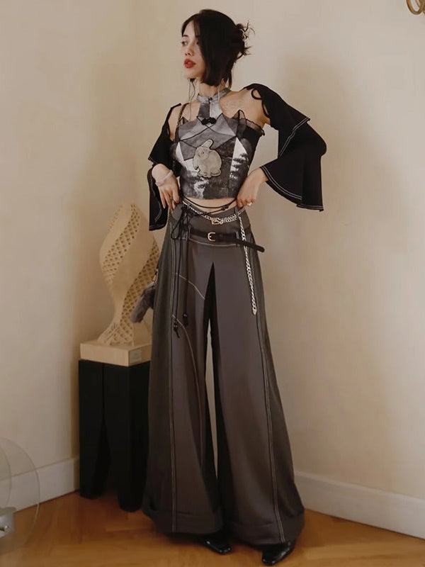 High Waist Wide Leg Pants