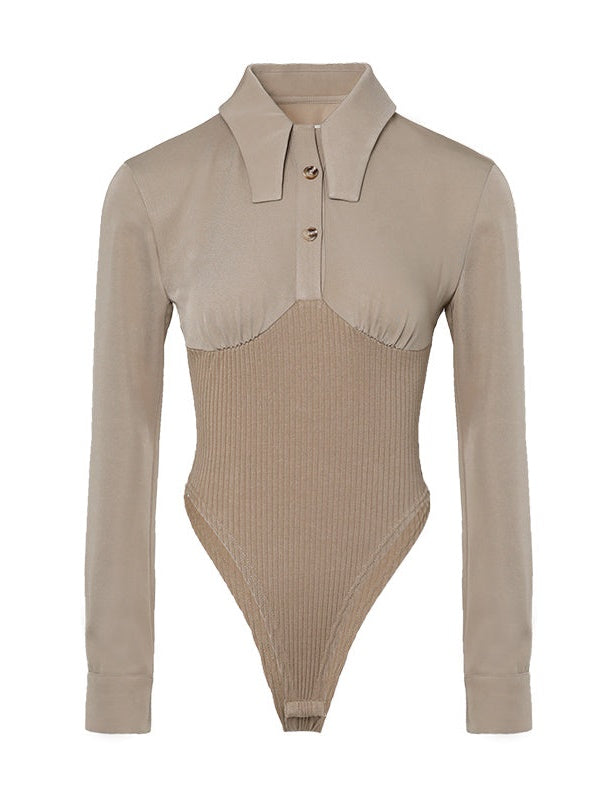 Fake Two-piece All-in-one Shirt