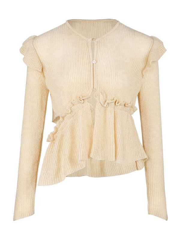 Suspender Cake One-piece & Knitted Cardigan