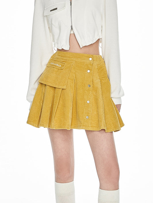 Corduroy Short Skirt Culottes
