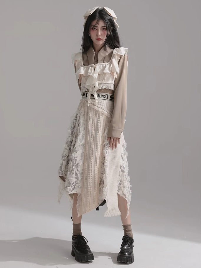 Fake Two-piece All-in-one Shirt