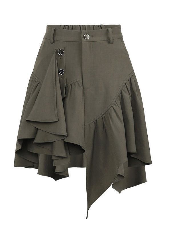 Short Jacket &Asymmetry Culottes & Tube Top & T-shirt