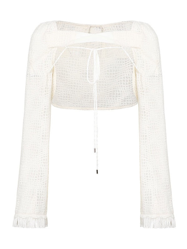 Butterfly Jacquard Dress & Short Cardigan