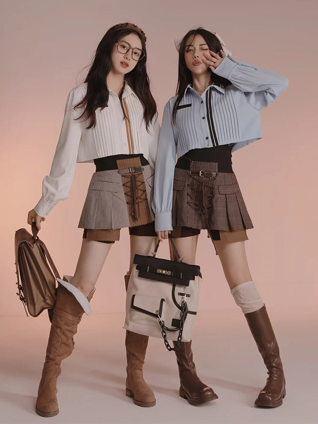 All-in-one Tops & Short Shirts Set