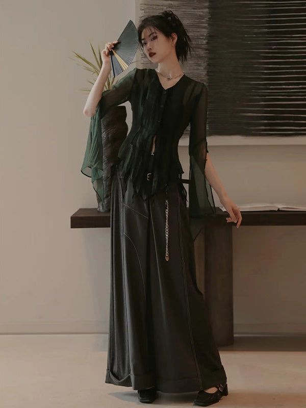 High Waist Wide Leg Pants
