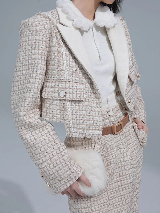 Tweed Short Jacket & Skirt
