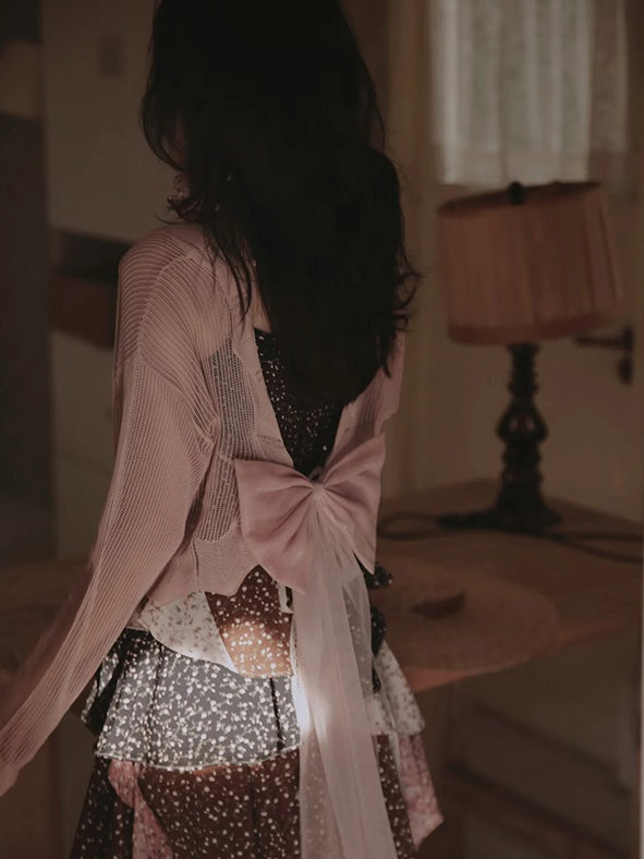 Broken Flowering Camisole&Skirt Set-up& Dress & Ribbon Cardigan