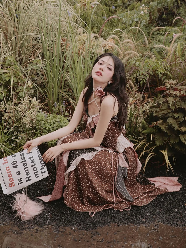 Broken Flowering Camisole&Skirt Set-up& Dress & Ribbon Cardigan