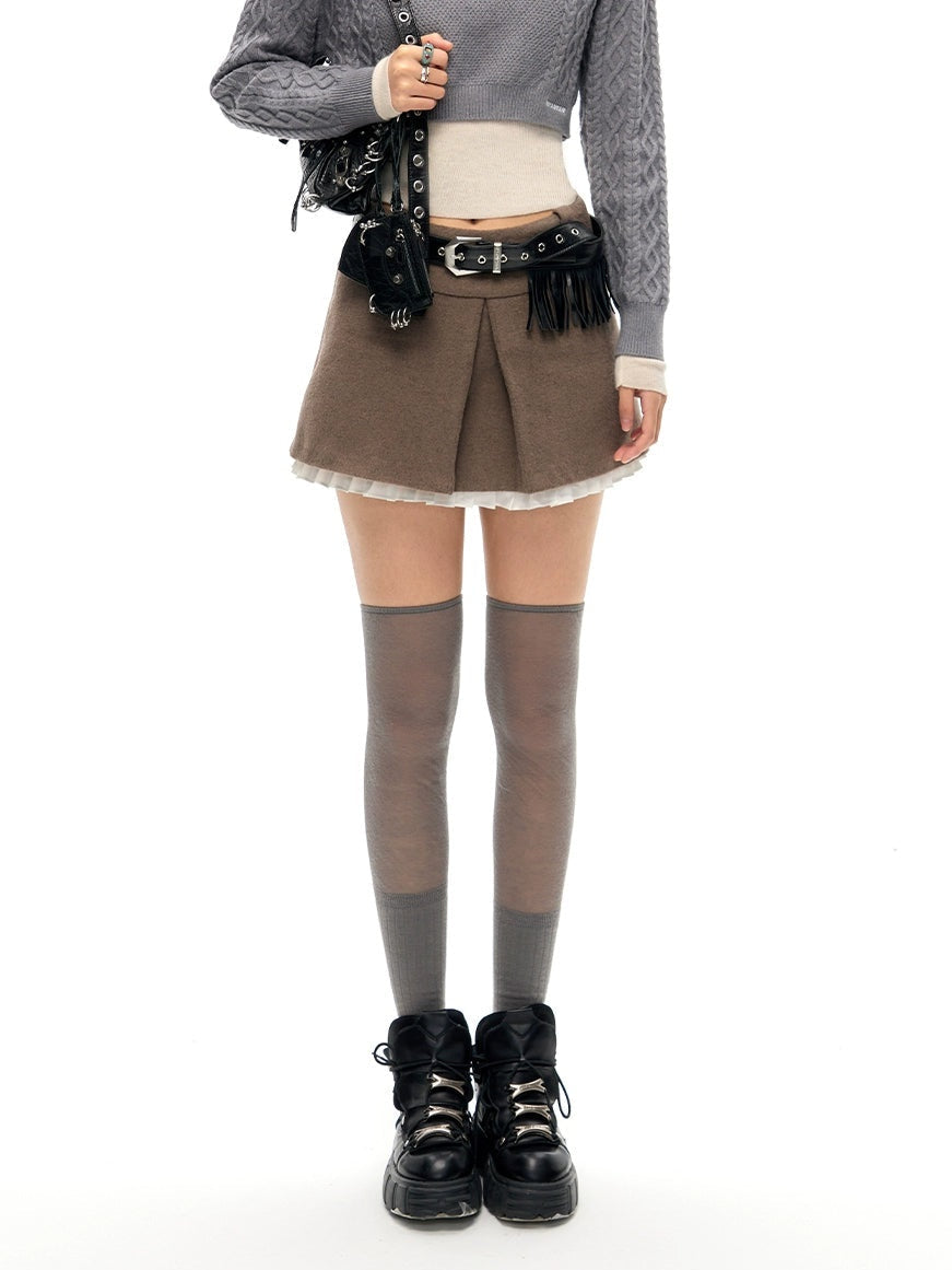 Two-color Knee-high Socks