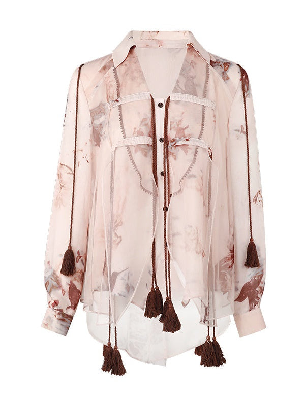 Exotic Print Set-up & Sling Dress & Culottes & Sheer Shirt