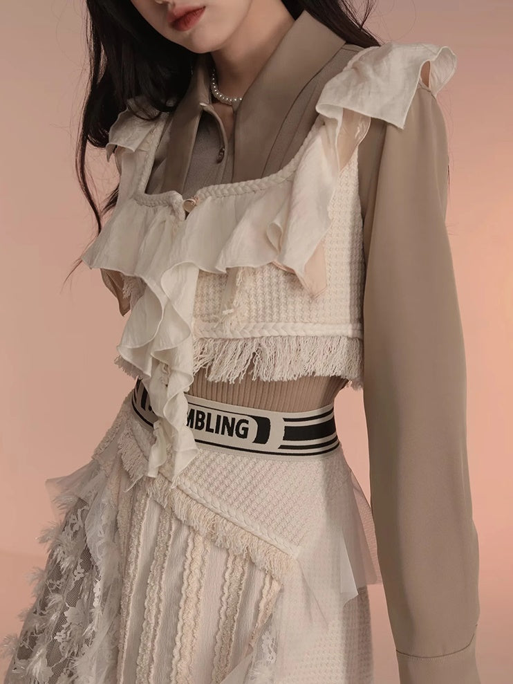 Fake Two-piece All-in-one Shirt