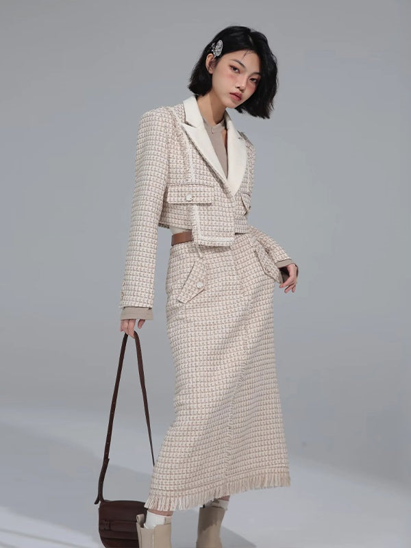 Tweed Short Jacket & Skirt