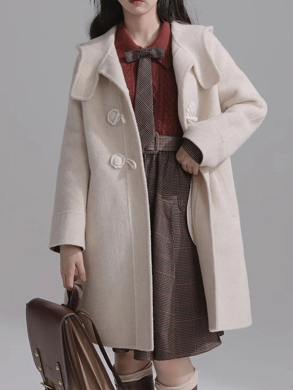Double-sided Woolen Hooded Coat
