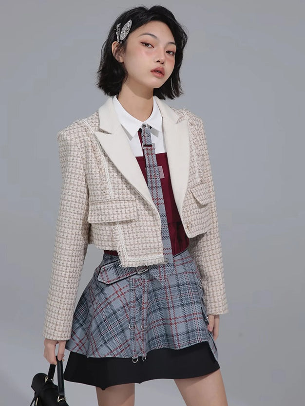 Tweed Short Jacket & Skirt