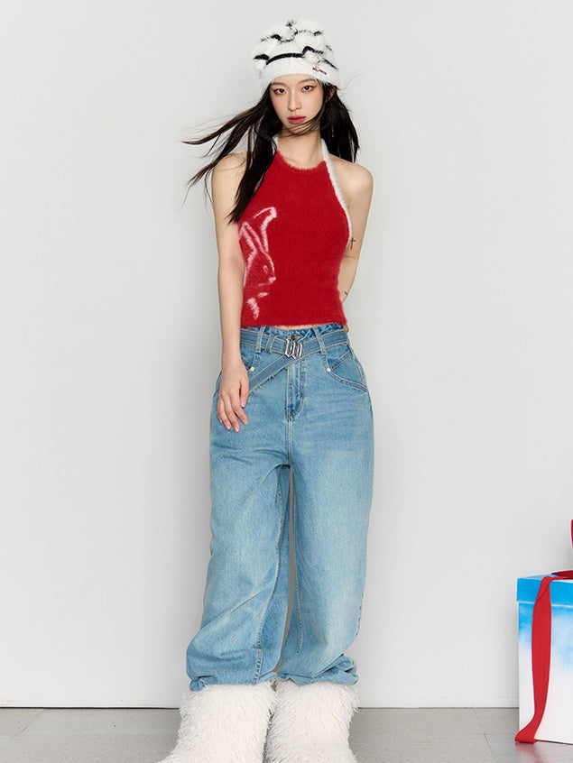 Knitted Halter Neck Vest