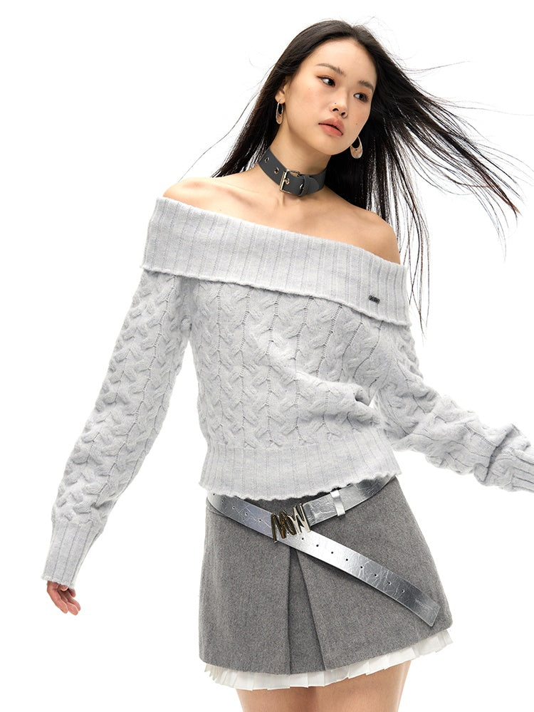 A-line Lace Stitch Skirt