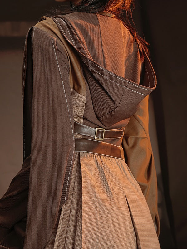 Different Material Switching Dress