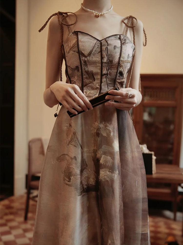 Stitch Gradation Sling Skirt