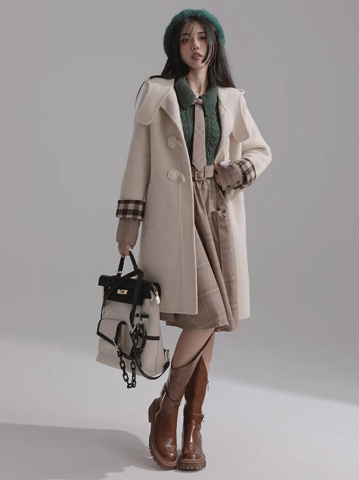 Double-sided Woolen Hooded Coat