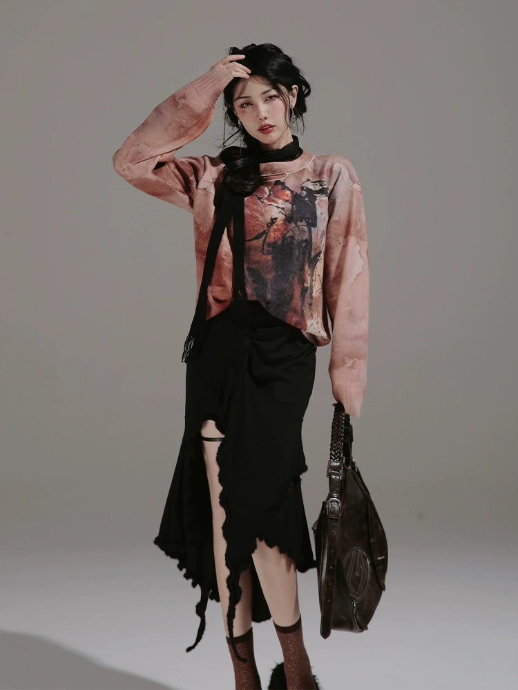 Elegant Slim Slit Fishtail Skirt
