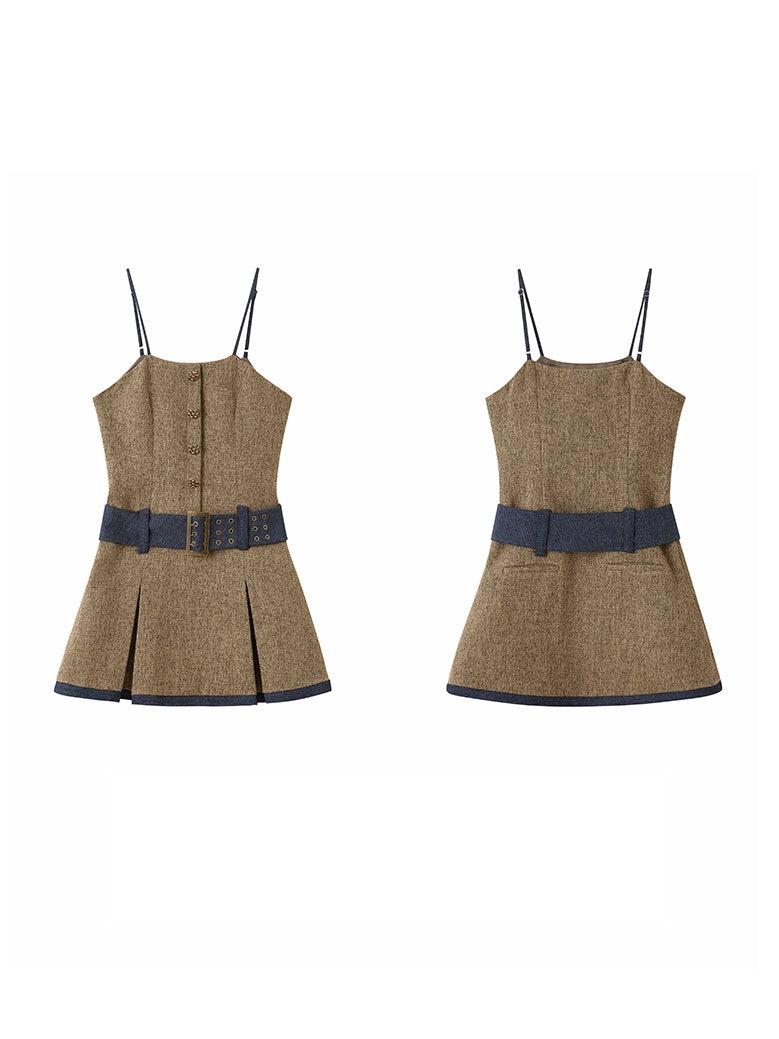 Chic Tweed Short Jacket ＆ Slip Skirt