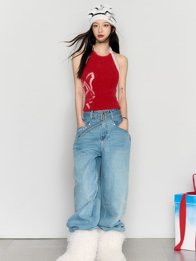 Knitted Halter Neck Vest