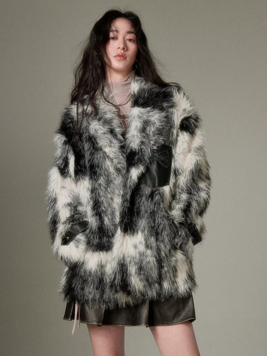 Animal Print Eco-friendly Fur Jacket