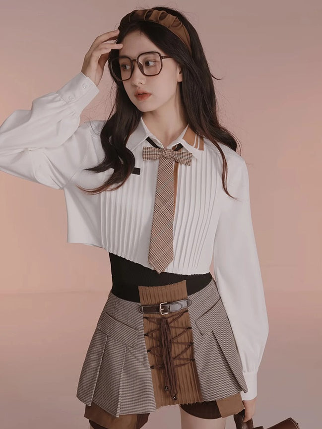 All-in-one Tops & Short Shirts Set