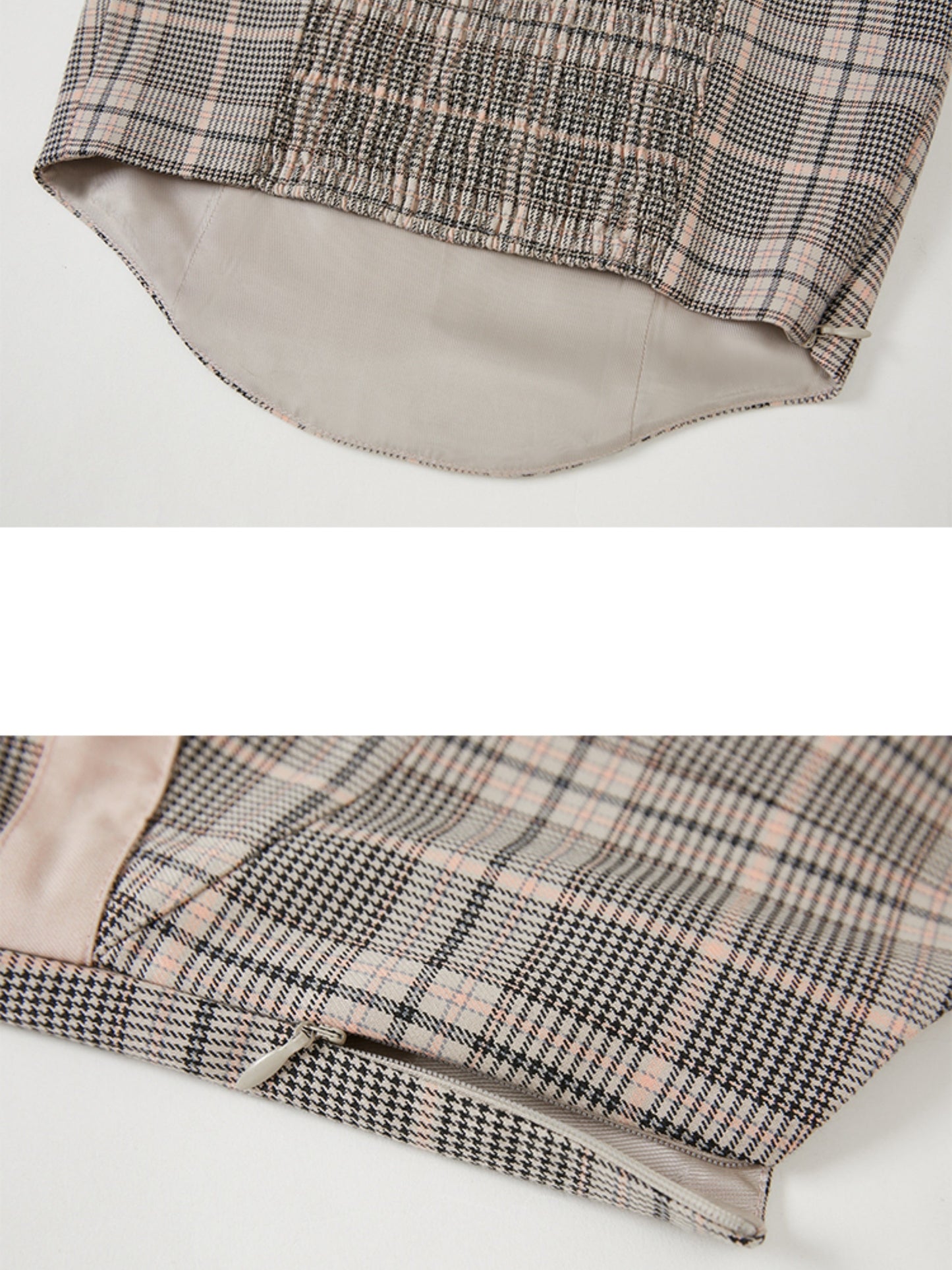 Plaid Bow Cropped Camisole & Long Skirt