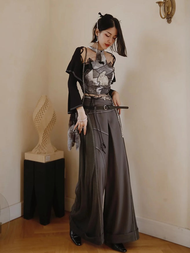 High Waist Wide Leg Pants