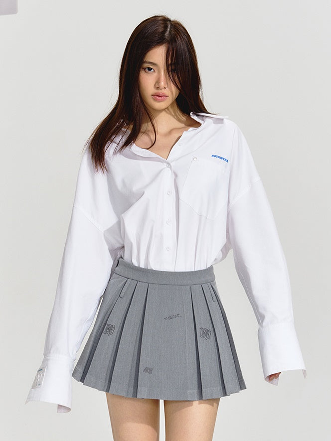 Graffiti Pleated Skirt