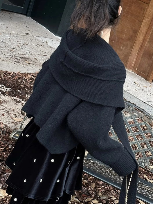 Hooded Cardigan Knitted Jacket