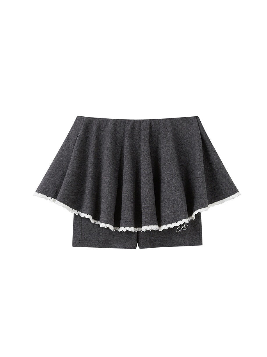 A-line Fake Two-Piece Skirt Pants