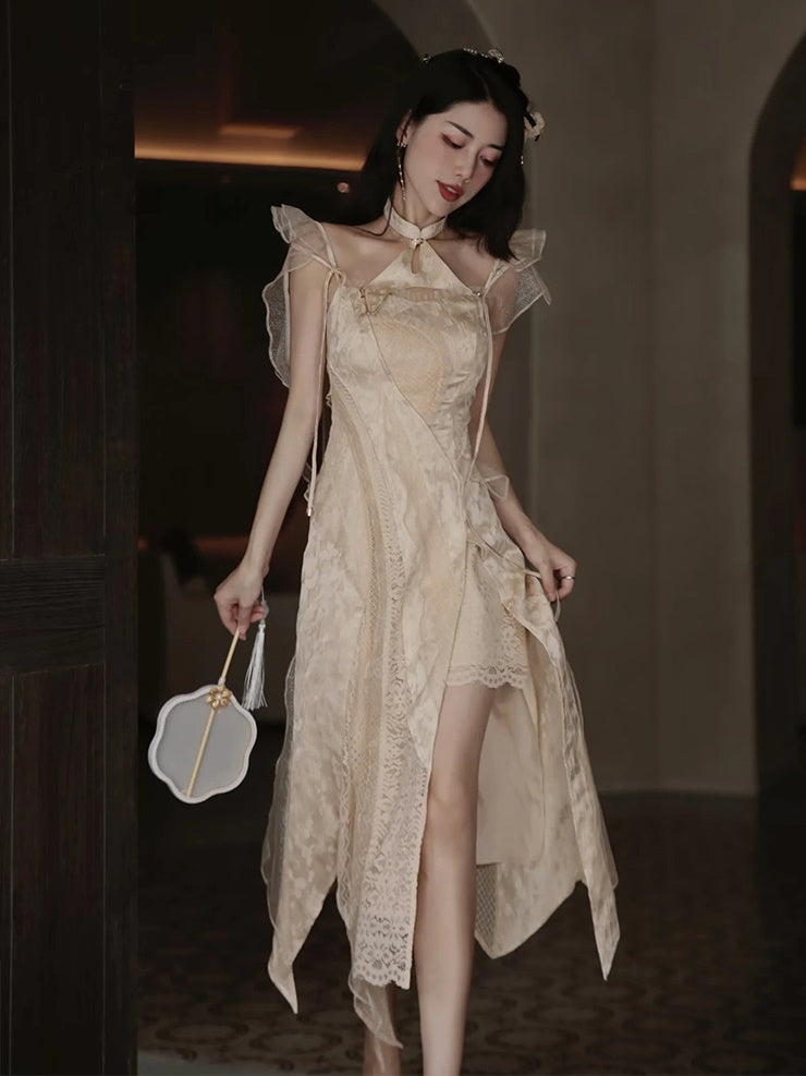 Lace Stitch Fairy Dress & Sunscreen Top