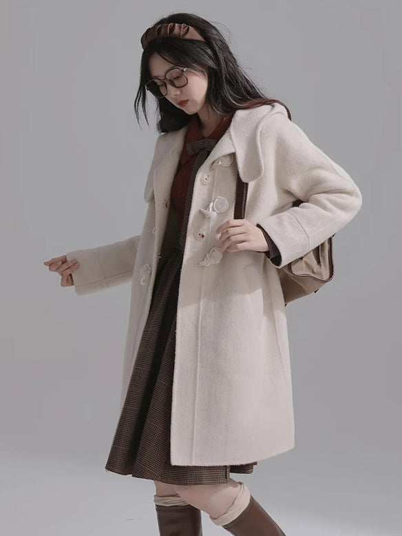 Double-sided Woolen Hooded Coat