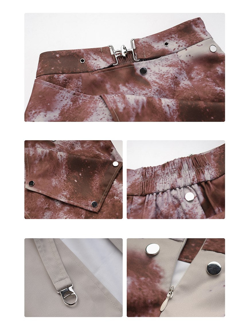 Ink Printed Slit Skirt