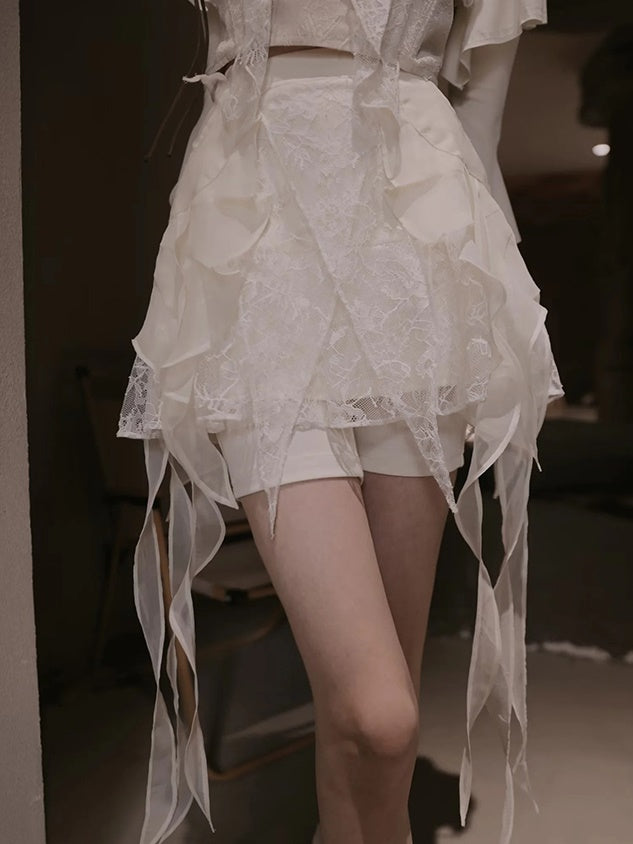 Chinese Style Two-piece Top & Jacquard Skirt