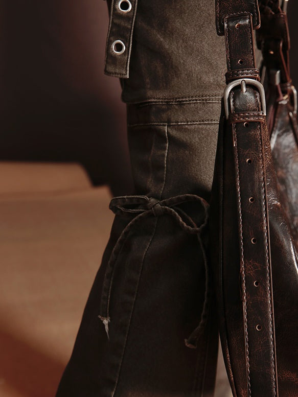 Work Pocket Retro Micro-flared Jeans