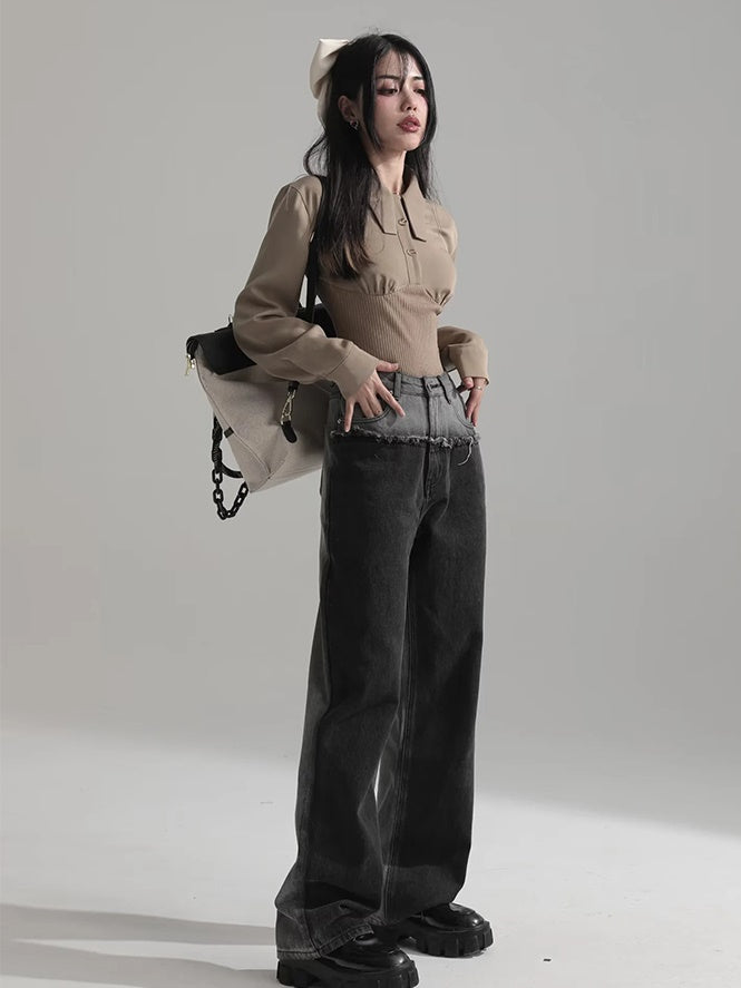 Fake Two-piece All-in-one Shirt