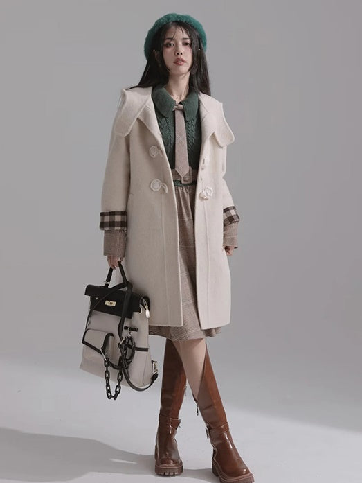 Double-sided Woolen Hooded Coat