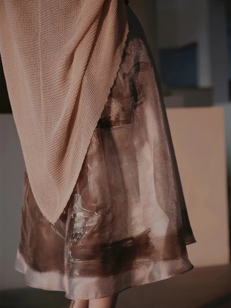 Stitch Gradation Sling Skirt
