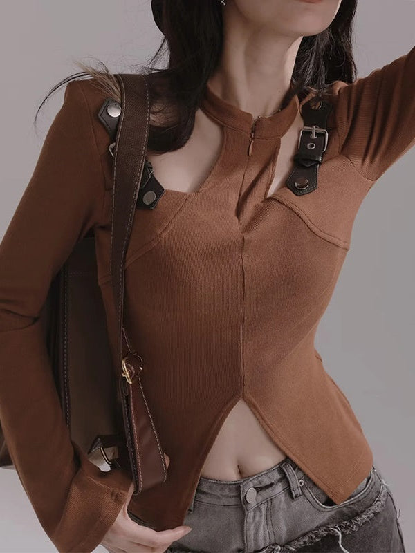 Hollow Knitted Top