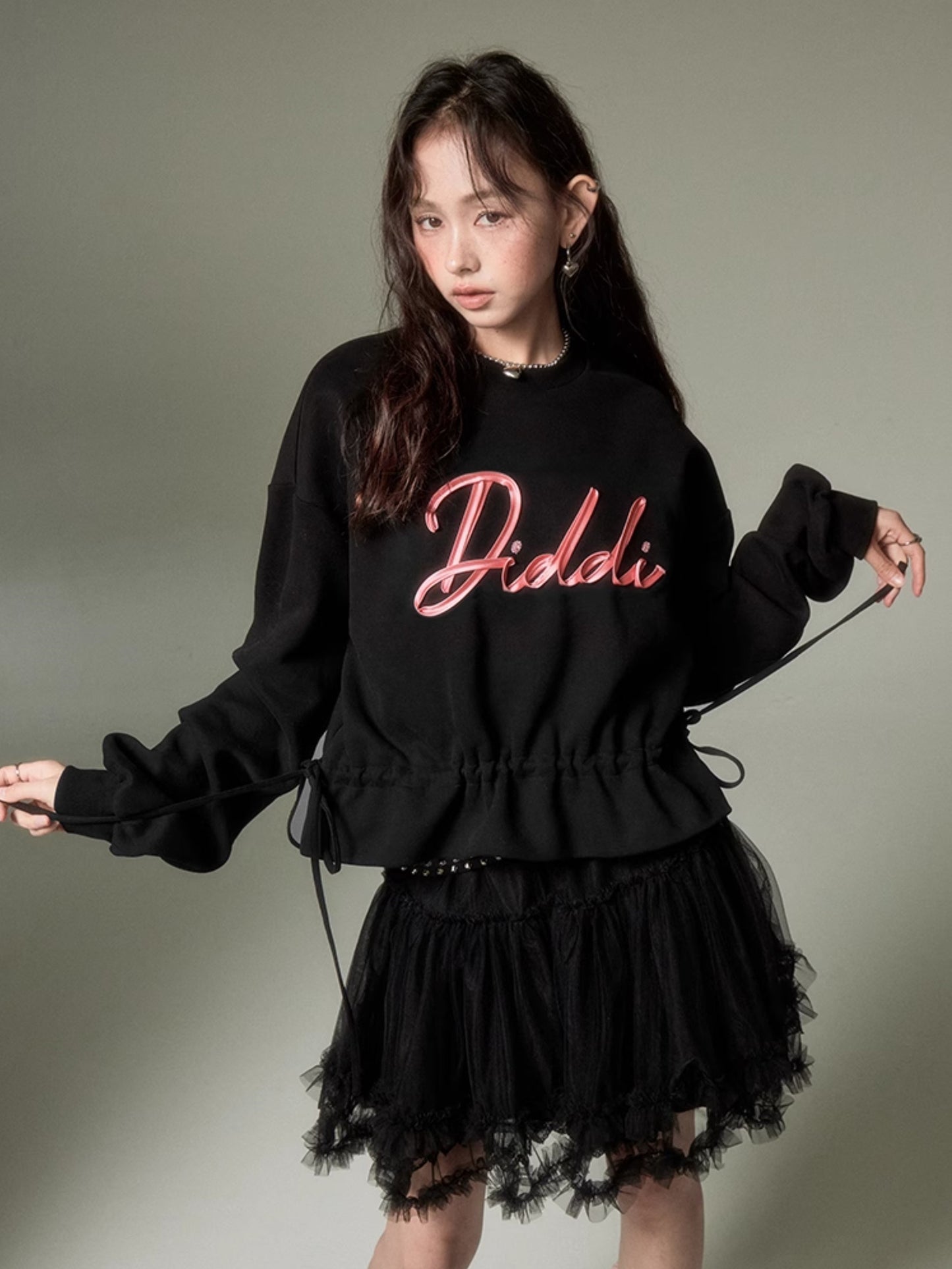 Ribbon Embroidered Pullover